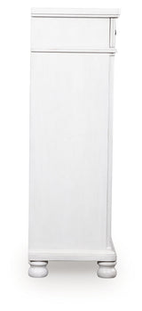 Rowlenstown Antique White Chest of Drawers by Ashley at Eve Furniture