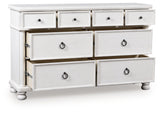 Rowlenstown Antique White Dresser by Ashley at Eve Furniture