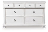 Rowlenstown Antique White Dresser by Ashley at Eve Furniture