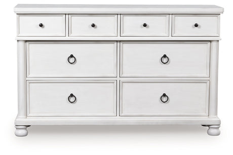 Rowlenstown Antique White Dresser by Ashley at Eve Furniture