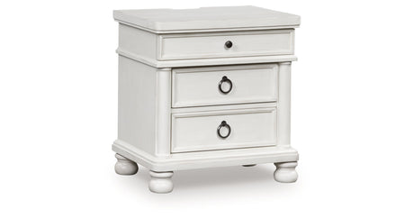 Rowlenstown Antique White Nightstand by Ashley at Eve Furniture