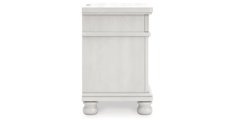 Rowlenstown Antique White Nightstand by Ashley at Eve Furniture