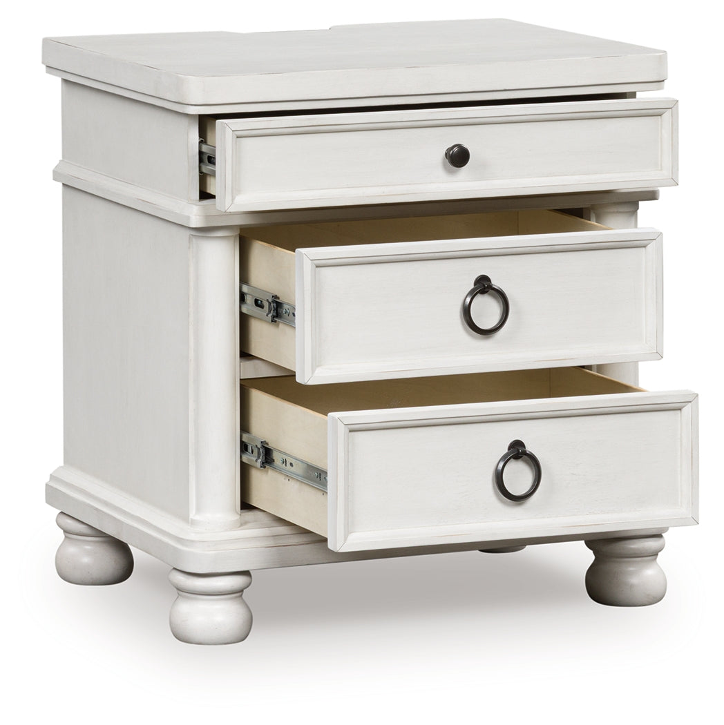 Rowlenstown Antique White Nightstand by Ashley at Eve Furniture