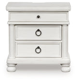 Rowlenstown Antique White Nightstand by Ashley at Eve Furniture