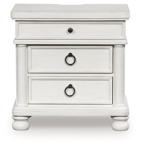 Rowlenstown Antique White Nightstand by Ashley at Eve Furniture