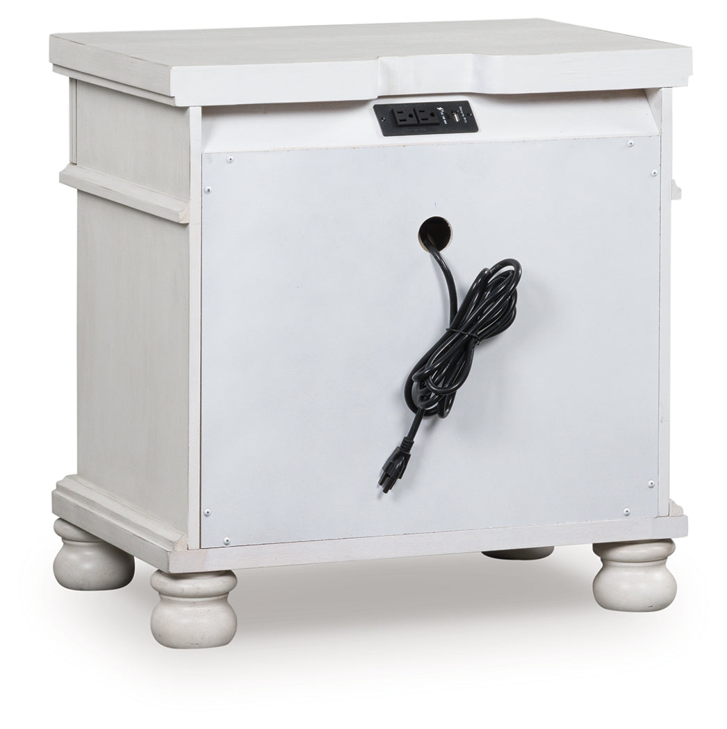 Rowlenstown Antique White Nightstand by Ashley at Eve Furniture
