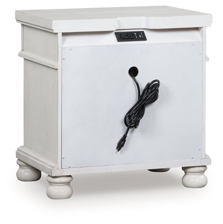 Rowlenstown Antique White Nightstand by Ashley at Eve Furniture