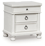 Rowlenstown Antique White Nightstand by Ashley at Eve Furniture