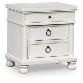 Rowlenstown Antique White Nightstand by Ashley at Eve Furniture