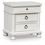 Rowlenstown Antique White Nightstand by Ashley at Eve Furniture