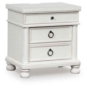 Rowlenstown Antique White Nightstand by Ashley at Eve Furniture