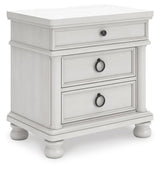 Rowlenstown Antique White Poster Bedroom Set by Ashley at Eve Furniture