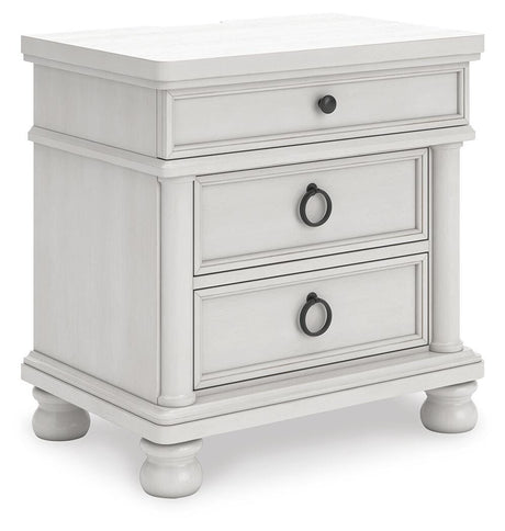 Rowlenstown Antique White Poster Bedroom Set by Ashley at Eve Furniture