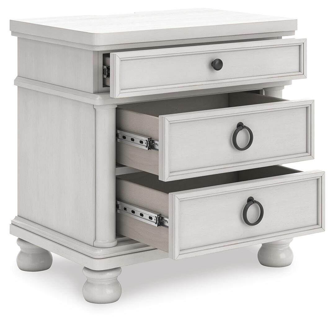 Rowlenstown Antique White Poster Bedroom Set by Ashley at Eve Furniture
