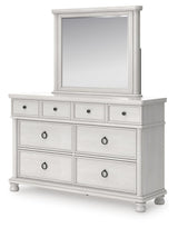 Rowlenstown Antique White Poster Bedroom Set by Ashley at Eve Furniture