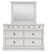 Rowlenstown Antique White Poster Bedroom Set by Ashley at Eve Furniture