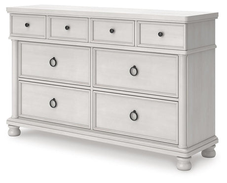 Rowlenstown Antique White Poster Bedroom Set by Ashley at Eve Furniture
