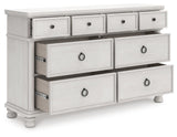 Rowlenstown Antique White Poster Bedroom Set by Ashley at Eve Furniture