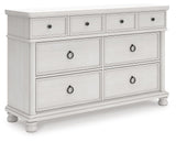 Rowlenstown Antique White Poster Bedroom Set by Ashley at Eve Furniture