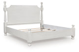 Rowlenstown Antique White Poster Bedroom Set by Ashley at Eve Furniture