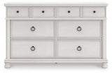 Rowlenstown Antique White Poster Bedroom Set by Ashley at Eve Furniture