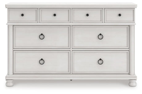 Rowlenstown Antique White Poster Bedroom Set by Ashley at Eve Furniture