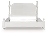 Rowlenstown Antique White Poster Bedroom Set by Ashley at Eve Furniture