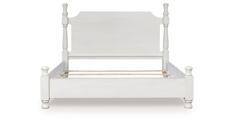 Rowlenstown Antique White Poster Bedroom Set by Ashley at Eve Furniture