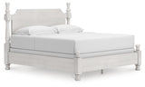 Rowlenstown Antique White Poster Bedroom Set by Ashley at Eve Furniture