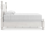 Rowlenstown Antique White Poster Bedroom Set by Ashley at Eve Furniture