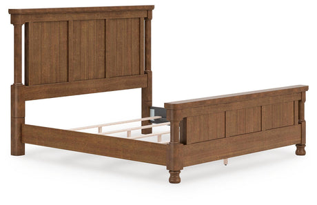 Rowlenstown Brown California King Poster Bed by Ashley at Eve Furniture