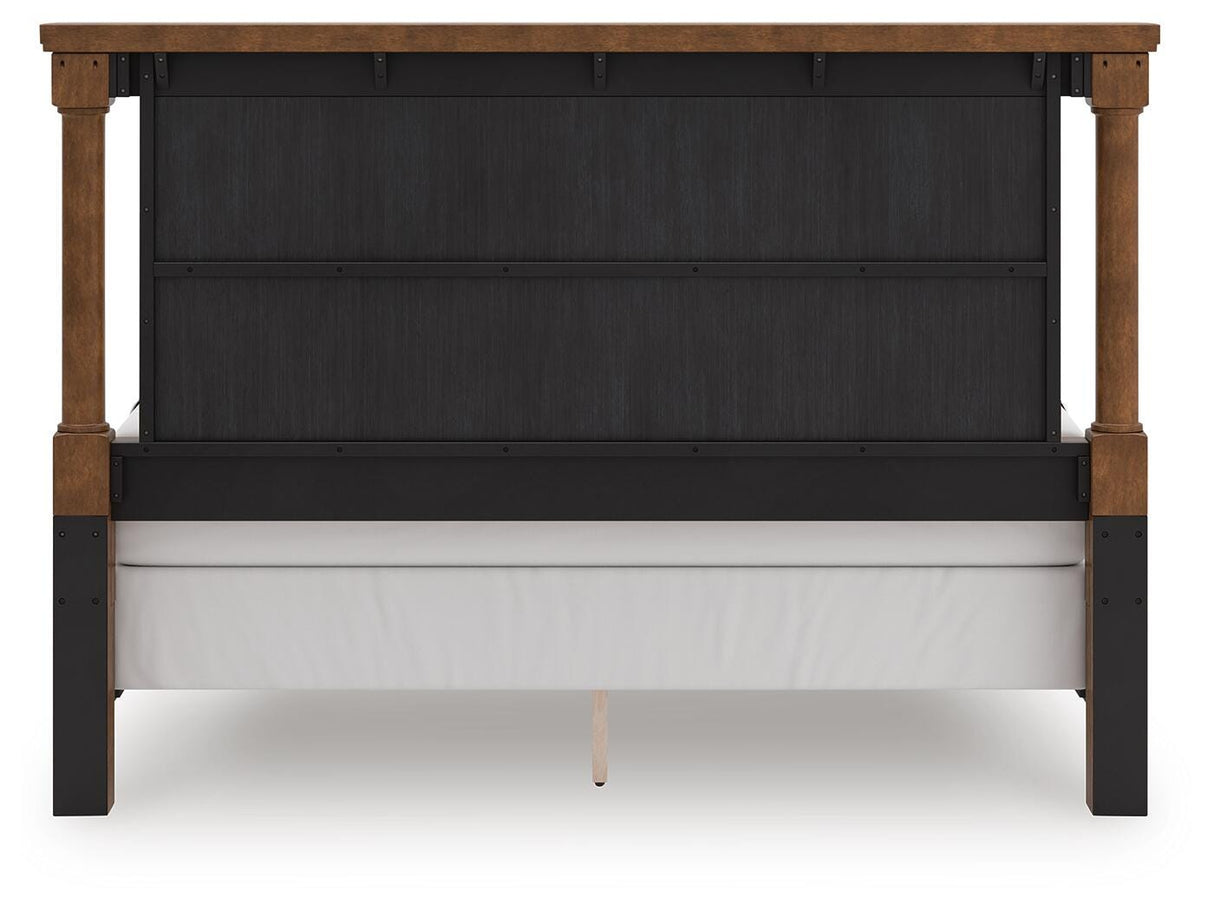 Rowlenstown Brown California King Poster Bed