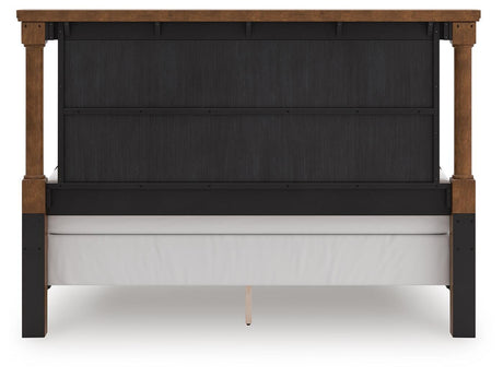 Rowlenstown Brown California King Poster Bed by Ashley at Eve Furniture