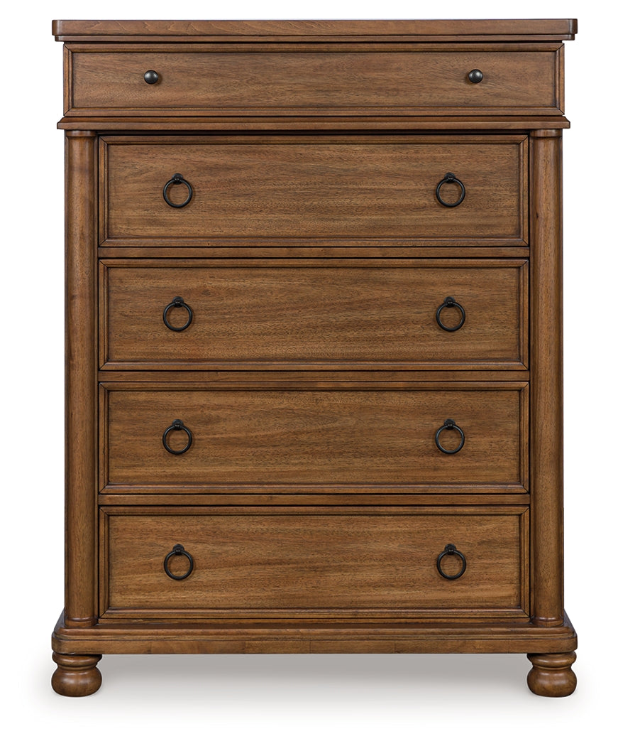 Rowlenstown Brown Chest of Drawers by Ashley at Eve Furniture