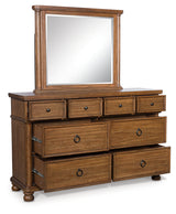 Rowlenstown Brown Dresser and Mirror