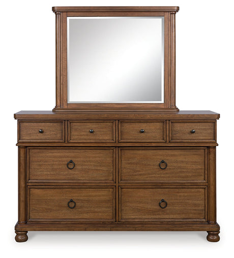 Rowlenstown Brown Dresser and Mirror by Ashley at Eve Furniture
