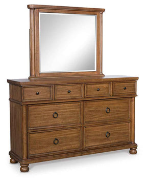 Rowlenstown Brown Dresser and Mirror by Ashley at Eve Furniture