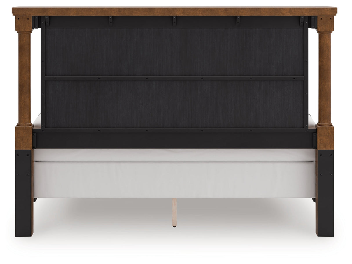 Rowlenstown Brown King Poster Bed