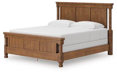 Rowlenstown Brown King Poster Bed by Ashley at Eve Furniture