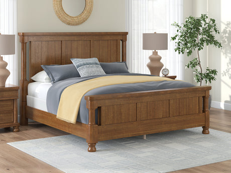 Rowlenstown Brown King Poster Bed by Ashley at Eve Furniture