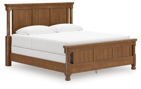 Rowlenstown Brown King Poster Bed by Ashley at Eve Furniture