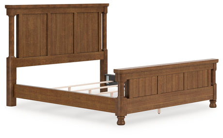 Rowlenstown Brown King Poster Bed by Ashley at Eve Furniture
