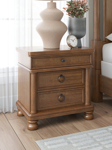 Rowlenstown Brown Nightstand by Ashley at Eve Furniture