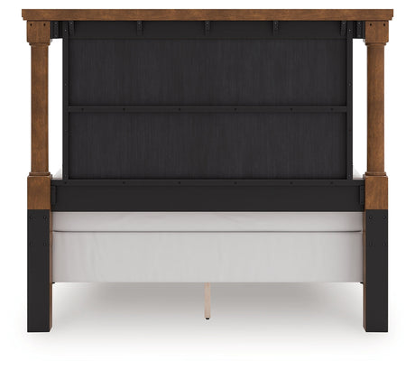 Rowlenstown Brown Queen Poster Bed by Ashley at Eve Furniture