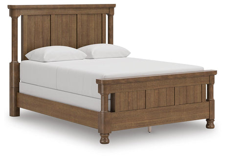 Rowlenstown Brown Queen Poster Bed by Ashley at Eve Furniture