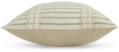 Rowton White/Green Pillow by Ashley at Eve Furniture