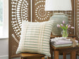 Rowton White/Green Pillow by Ashley at Eve Furniture