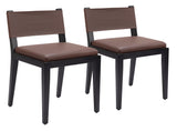 Roxas Brown Dining Chair (Set of 2) by Zuomod at Eve Furniture