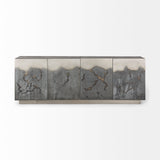 Roxdale 82.0L x 18.0W x 29.0H Acid Wash Metal Sideboard by Mercana at Eve Furniture