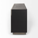 Roxdale 82.0L x 18.0W x 29.0H Acid Wash Metal Sideboard by Mercana at Eve Furniture